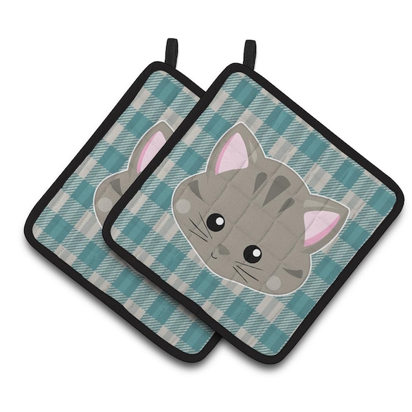 Carolines Treasures Kitten Face Pair of Pot Holders - BB6932PTHD