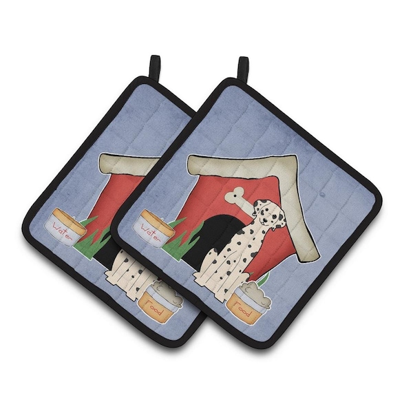 Carolines Treasures Dog House Collection Dalmatian Pair of Pot Holders - BB2851PTHD