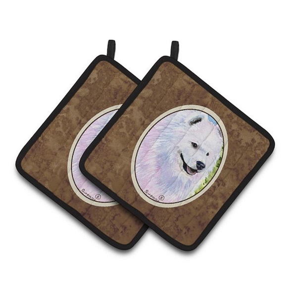 Carolines Treasures Samoyed Pair of Pot Holders, 7.5 x 3 x 7.5 in. - SS8755PTHD