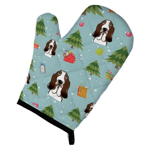 Carolines Treasures Christmas Basset Hound Oven Mitt - BB5032OVMT