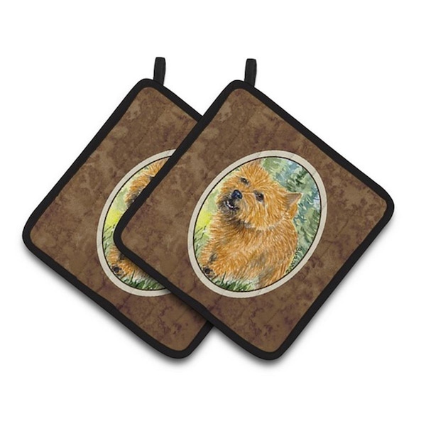 Carolines Treasures Norwich Terrier Pair of Pot Holders, 7.5 x 3 x 7.5 in. - SS8878PTHD
