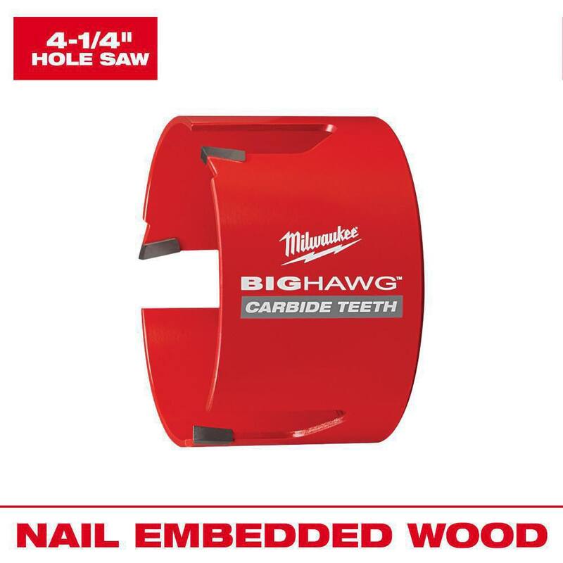 Broca de diamante Big Hawg de carburo de 4-1/4 pulgadas de Milwaukee - 49-56-9255