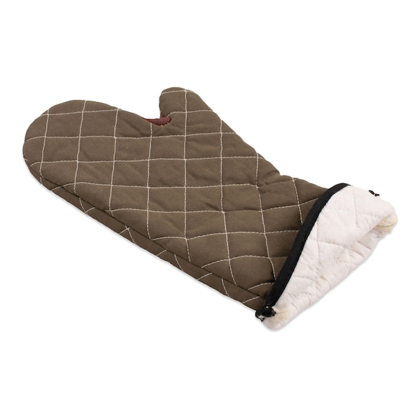 San Jamar Bestguard Oven Mitt, 17 in., WebGuard Plus Fabric, Tan, Pair - 800FG17