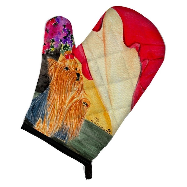 Carolines Treasures Lady with Her Yorkie Oven Mitt - SS8522OVMT
