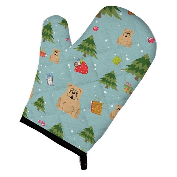 Carolines Treasures Christmas English Bulldog Fawn Oven Mitt - BB4784OVMT