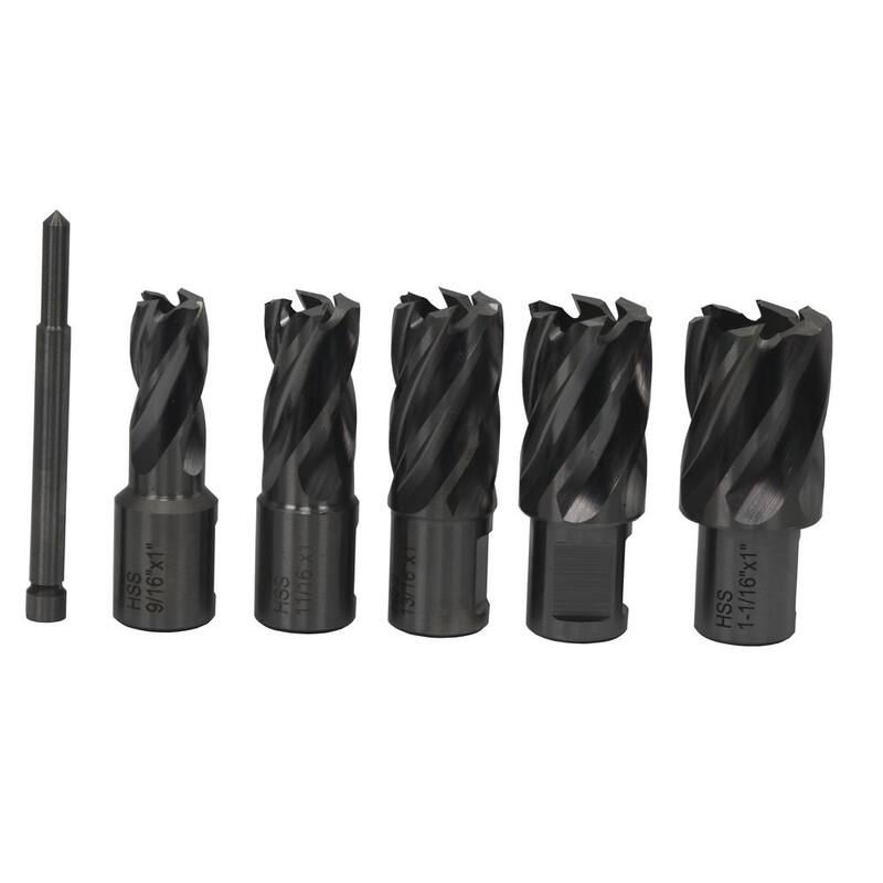 Juego de cortadores anulares Drill America con corte de 1 pulgada (5 piezas) - DWC5-530-501