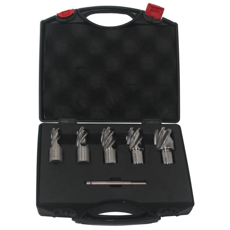Juego de cortadores anulares Drill America con corte de 1 pulgada (5 piezas) - DWC5-530-501