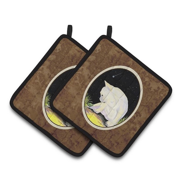 Carolines Treasures French Bulldog Pair of Pot Holders, 7.5 x 3 x 7.5 in. - SS8992PTHD