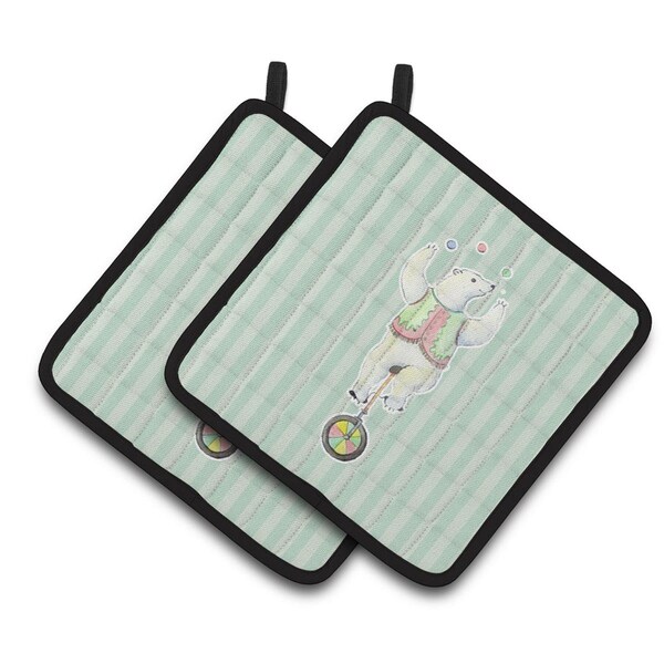 Carolines Treasures Circus Bear Pair of Pot Holders - BB6861PTHD