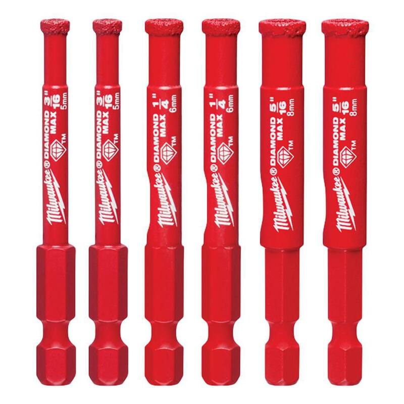 Set de sierra de perforación Milwaukee Diamond MAX (6 piezas) - 49-56-0500-49-56-0500