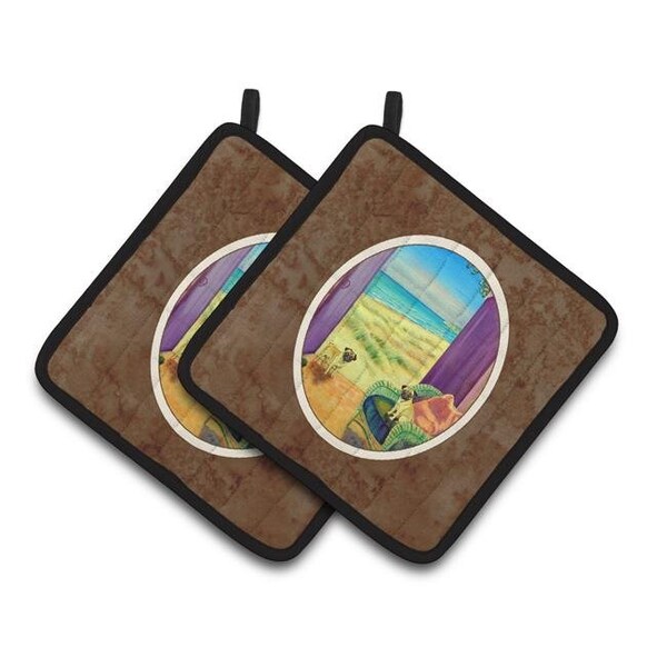 Carolines Treasures Carolines Treasures 7183PTHD Pug Pair of Pot Holders - 7183PTHD