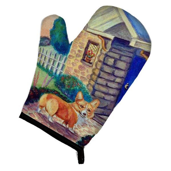 Carolines Treasures Corgi at the Cottage Oven Mitt - 7169OVMT
