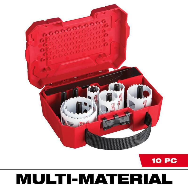 Juego de sierra de perforación bimetálica Milwaukee Hole Dozer para electricistas (10 piezas) - 49-22-4095