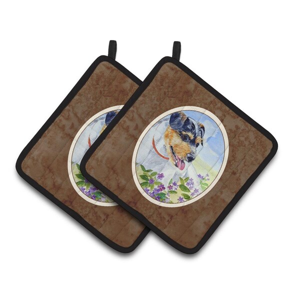 Carolines Treasures Jack Russell Terrier Pair of Pot Holders - 7106PTHD