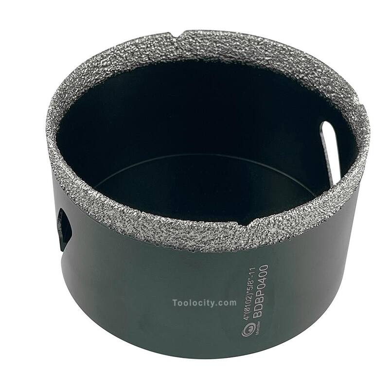 Broca de núcleo/disco perforador de diamante soldado de 4 pulgadas para granito, cuarcita, mármol, concreto, porcelana, cerámica y otras piedras - BDBP0400