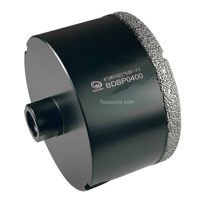 Broca de núcleo/disco perforador de diamante soldado de 4 pulgadas para granito, cuarcita, mármol, concreto, porcelana, cerámica y otras piedras - BDBP0400