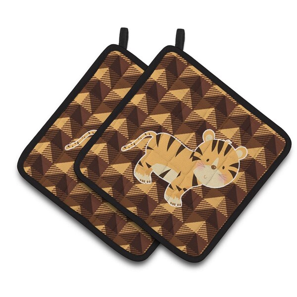 Carolines Treasures Tiger Pair of Pot Holders - BB7029PTHD