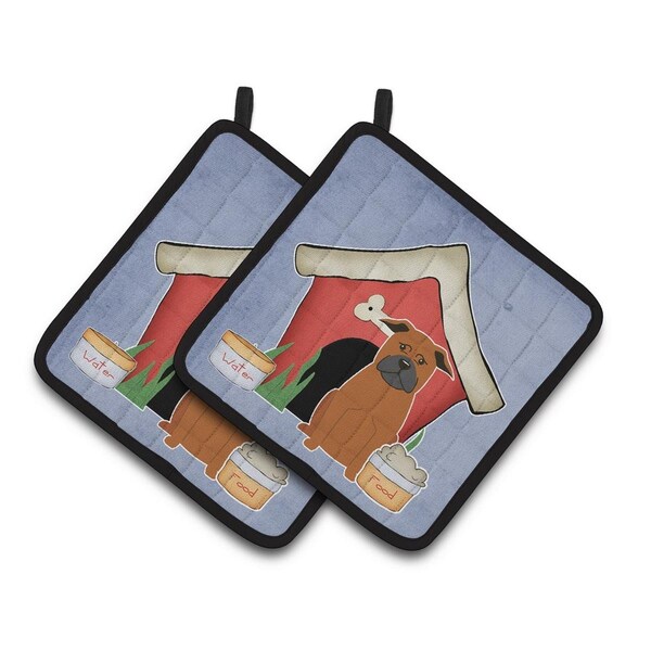Carolines Treasures Dog House Collection Chinese Chongqing Dog Pair of Pot Holders - BB2865PTHD