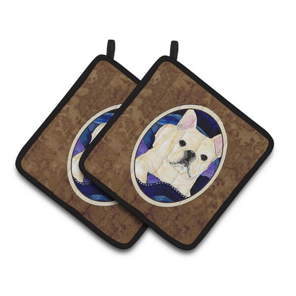 Carolines Treasures French Bulldog Pair of Pot Holders, 7.5 x 3 x 7.5 in. - SS8126PTHD