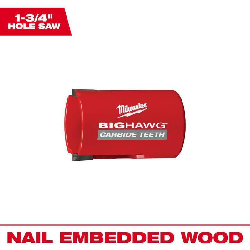 Milwaukee 1-3/4 pulgadas Big Hawg Sierra de Agujero de Carburo - 49-56-9205