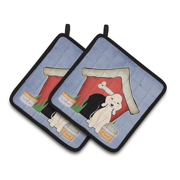 Carolines Treasures Dog House Collection Bedlington Terrier Sandy Pair of Pot Holders - BB2845PTHD