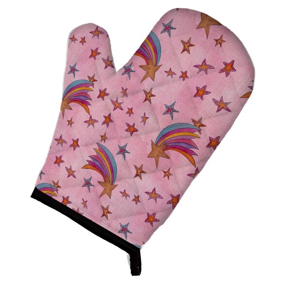Carolines Treasures Watercolor Shooting Stars on Pink Oven Mitt - BB7548OVMT