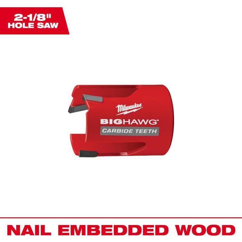 Broca de agujero de carburo Big Hawg de 2-1/8 pulgadas de Milwaukee - 49-56-9210