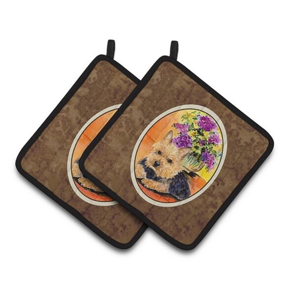 Carolines Treasures Norwich Terrier Pair of Pot Holders, 7.5 x 3 x 7.5 in. - SS8297PTHD