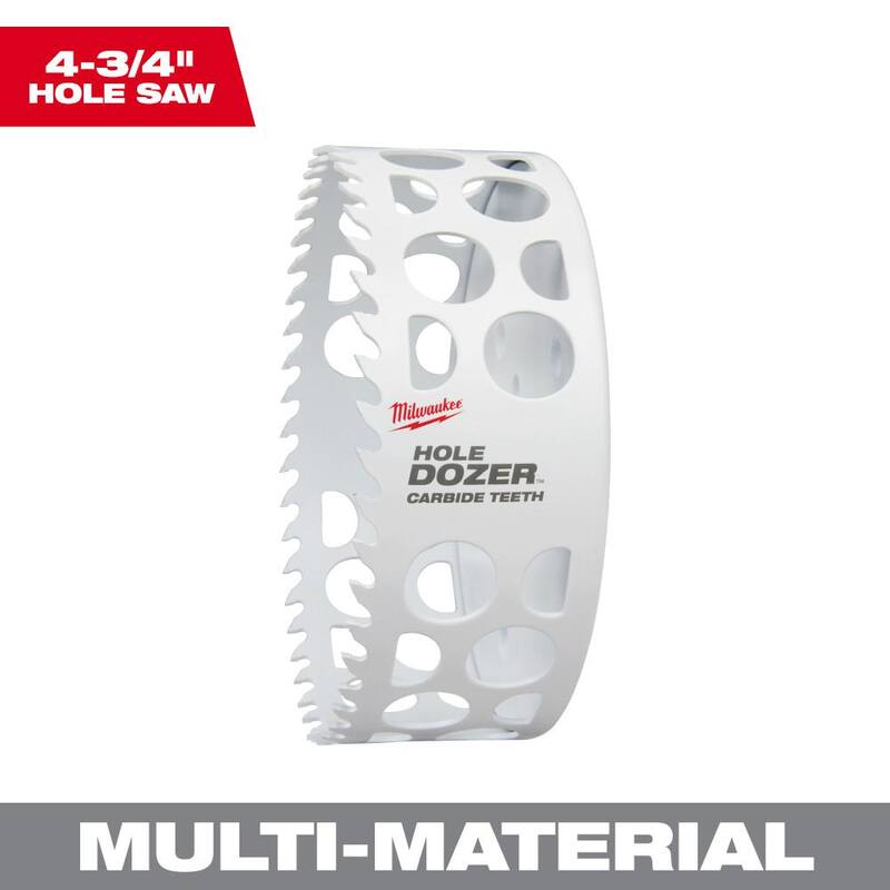 Milwaukee 4-3/4 in. Hole Dozer Sierrahuecos de carburo - 49-56-0847