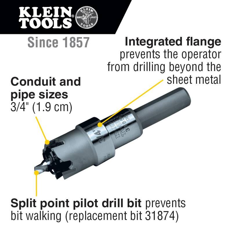 Herramienta de corte de agujero de carburo de 3/4 de pulgada - 31850 de Klein Tools