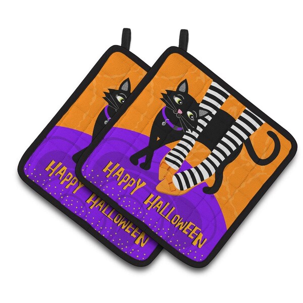 Carolines Treasures Halloween Witches Feet Pair of Pot Holders - VHA3038PTHD