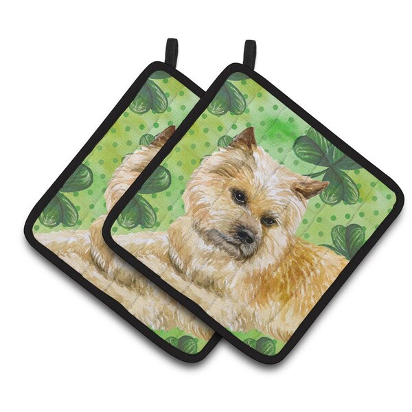 Carolines Treasures Cairn Terrier St.Patricks Pair of Pot Holders - BB9864PTHD