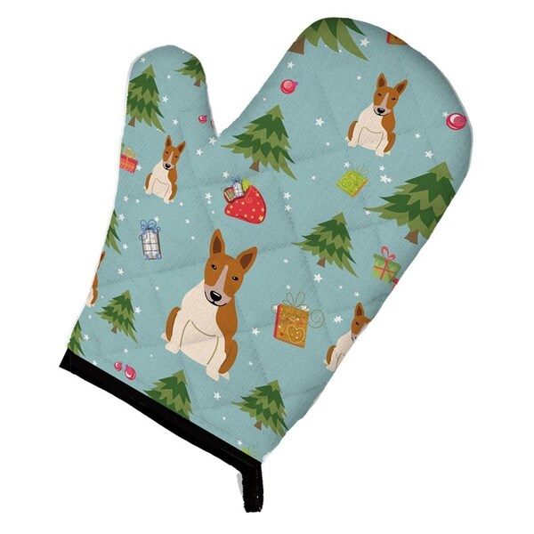 Carolines Treasures Christmas Bull Terrier Red and White Oven Mitt - BB4795OVMT