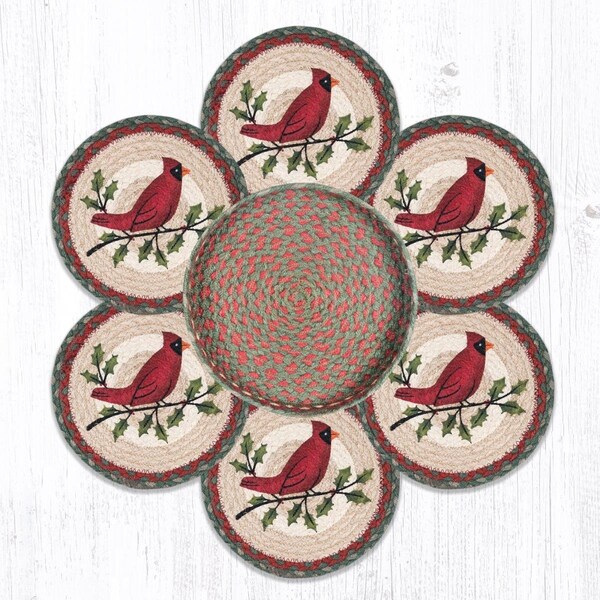 Razoredge 10 x 10 in. TNB-25 Holly Cardinal Trivets in a Basket - RA2548518