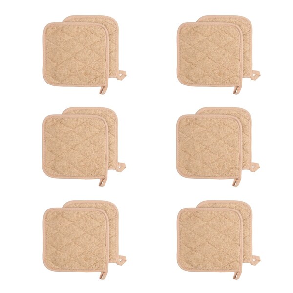 Monarch Brands Pot Holders - Tan, 12PK - PNP-POT-TAN
