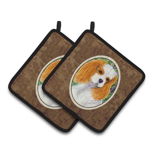 Carolines Treasures Cavalier Spaniel Pair of Pot Holders, 7.5 x 3 x 7.5 in. - SS1006PTHD