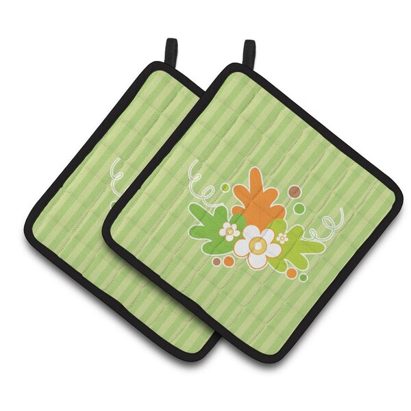 Carolines Treasures Fall Leaves Pair of Pot Holders - BB6921PTHD