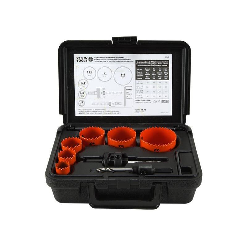 Juego de sierra de corona bimetálica Klein Tools, 8 piezas - 31902
