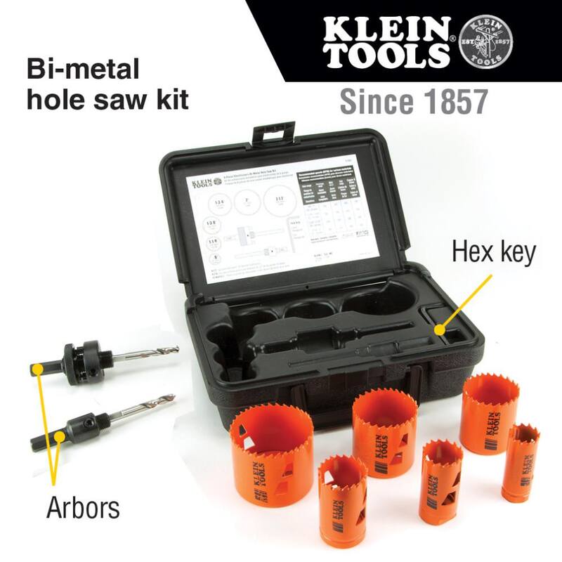 Juego de sierra de corona bimetálica Klein Tools, 8 piezas - 31902