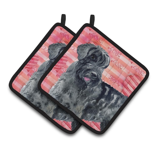 Carolines Treasures Giant Schnauzer Love Pair of Pot Holders - BB9747PTHD