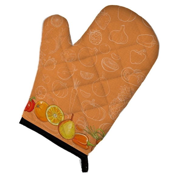 Carolines Treasures Fruits and Vegetables in Orange Oven Mitt - BB5131OVMT