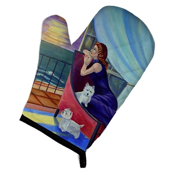 Carolines Treasures Lady with Her Westie Oven Mitt - 7167OVMT