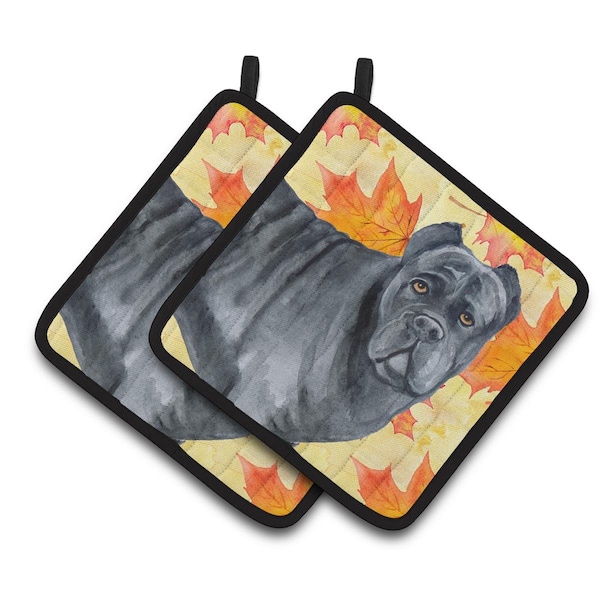 Carolines Treasures Cane Corso Fall Pair of Pot Holders - BB9955PTHD