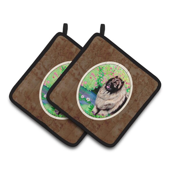 Carolines Treasures Keeshond Pair of Pot Holders - 7074PTHD