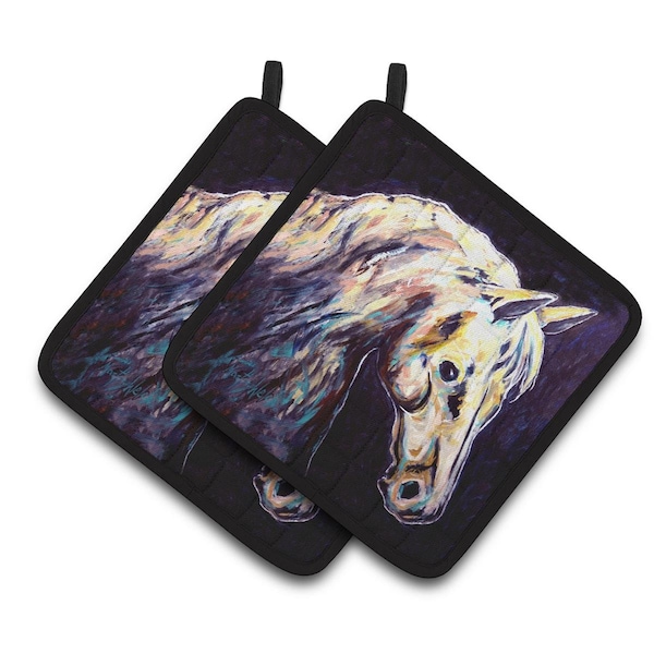 Carolines Treasures Knight Horse Pair of Pot Holders - MW1333PTHD