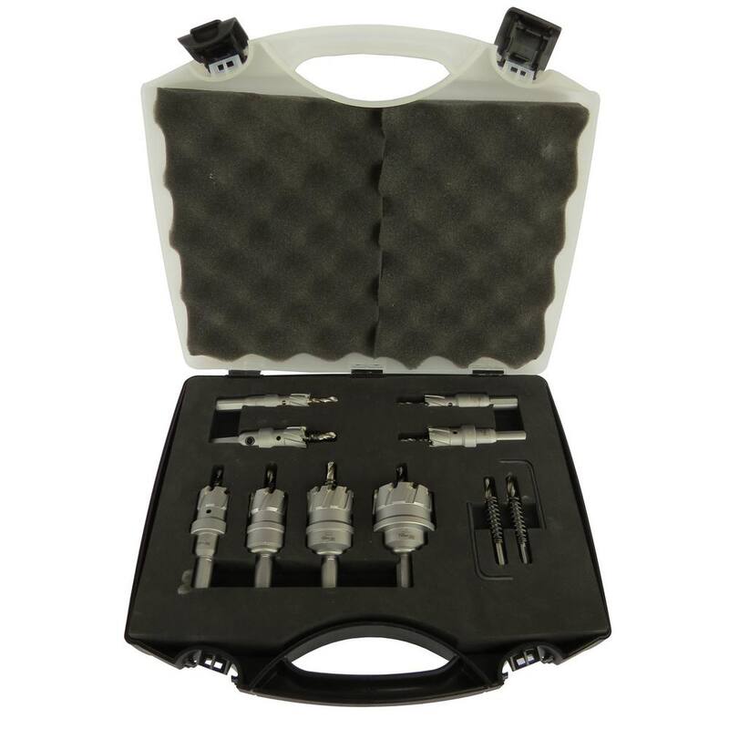 Set de cortadores de agujero con punta de carburo de Drill America con una profundidad de corte de 1 pulgada (8 piezas) - CTH5000