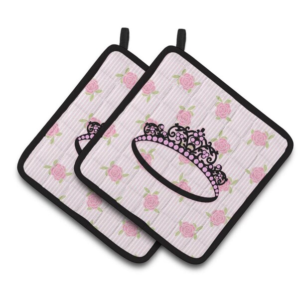 Carolines Treasures Ballerina Tiara Sparkles Pair of Pot Holders - BB5159PTHD