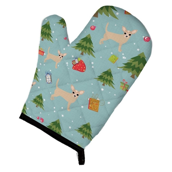 Carolines Treasures Christmas Tan Chihuahua Oven Mitt - BB4936OVMT