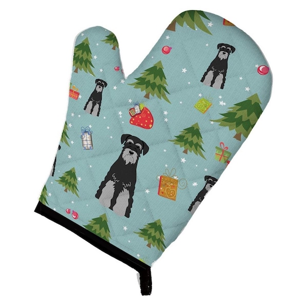 Carolines Treasures Christmas Standard Schnauzer Black and Grey Oven Mitt - BB4694OVMT