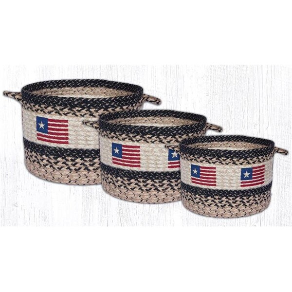 Razoredge Original Flag Craft-Spun Utility Jute Braided Small Baskets, 9 x 7 in. - RA2548691